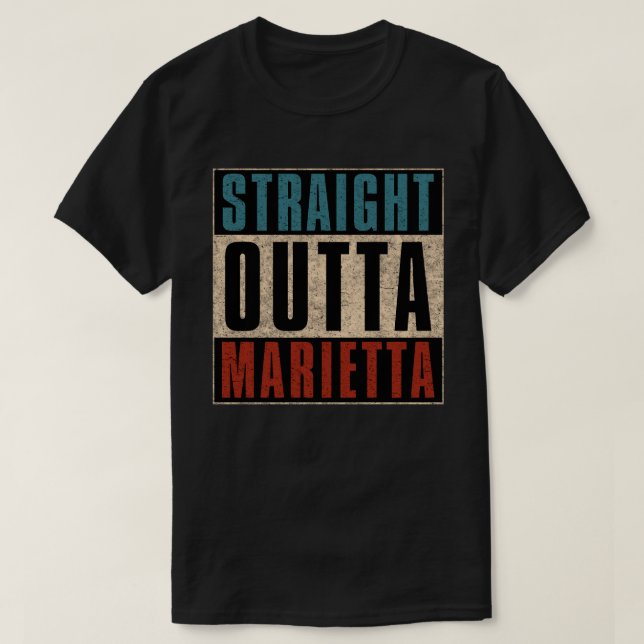 Raka Outta Marietta Georgia GA T Shirt (Design framsida)
