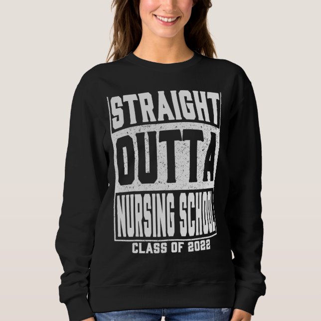 Raka Outta Nursing School Boys & Kids Graduati T Shirt (Framsida)