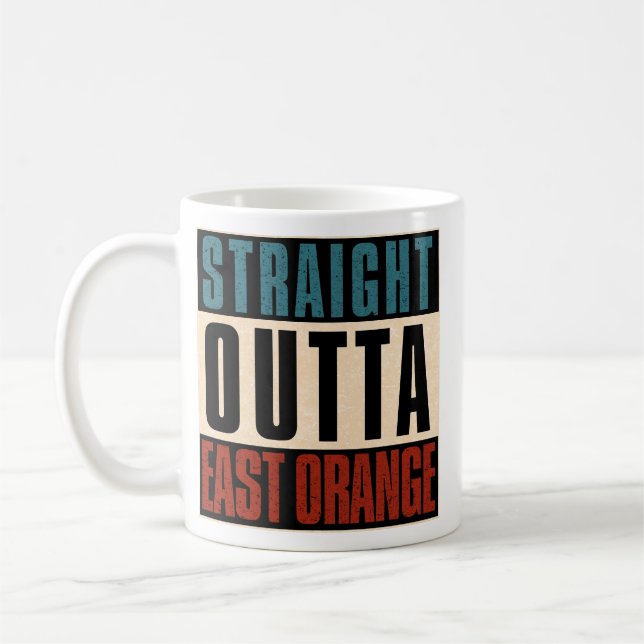 Raka Outta Öster Orange New jersey NJ Kaffemugg (Vänster)