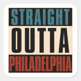 Raka Outta Philadelphia Pennsylvania PA USA Fyrkantigt Klistermärke