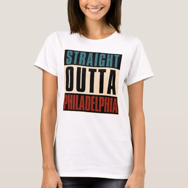 Raka Outta Philadelphia Pennsylvania PA USA T Shirt (Framsida)