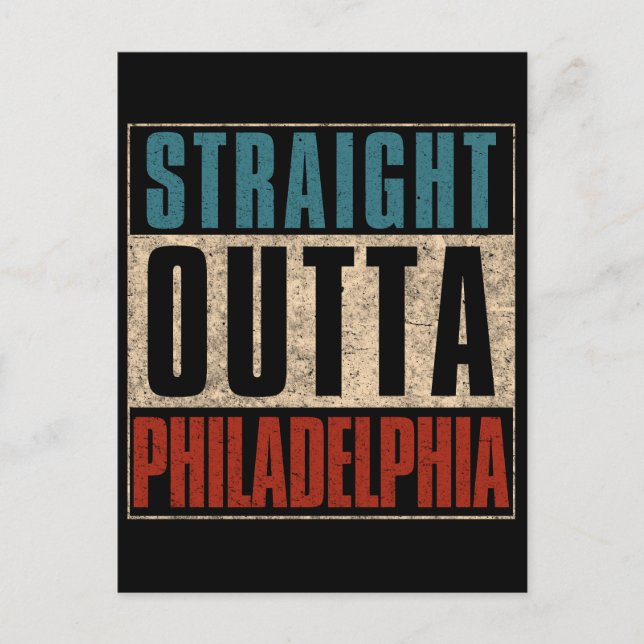 Raka Outta Philadelphia Pennsylvania PA USA Vykort (Framsida)