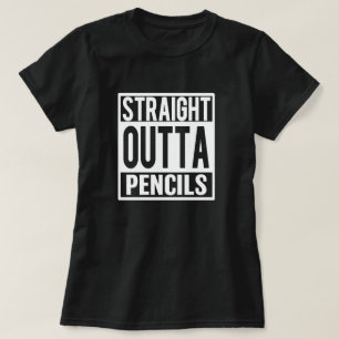 Raka Outta ritar den roliga lärareordstävskjorta T-shirt