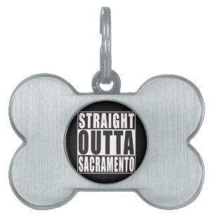Raka Outta Sacramento Kalifornien ID-bricka Husdjur