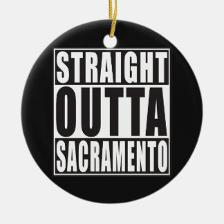 Raka Outta Sacramento Kalifornien Julgransprydnad Keramik