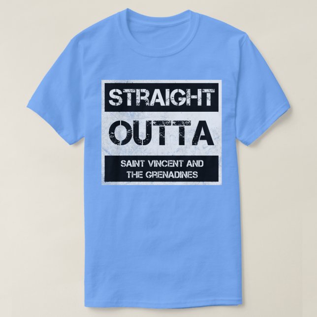 Raka Outta Saint Vincent och Grenadinerna Tr T Shirt (Design framsida)