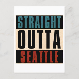 Raka Outta Seattle Washington WA USA Helg Vykort