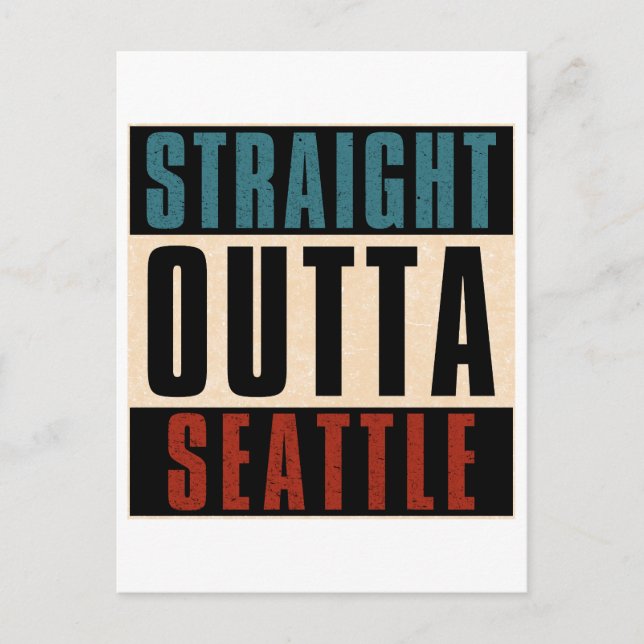 Raka Outta Seattle Washington WA USA Vykort (Framsida)