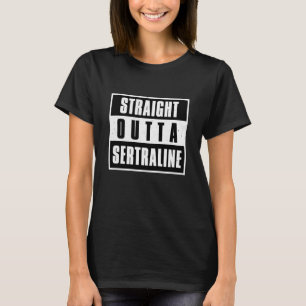 Raka Outta Sertraline kvinnliga svarta T- Shirt T