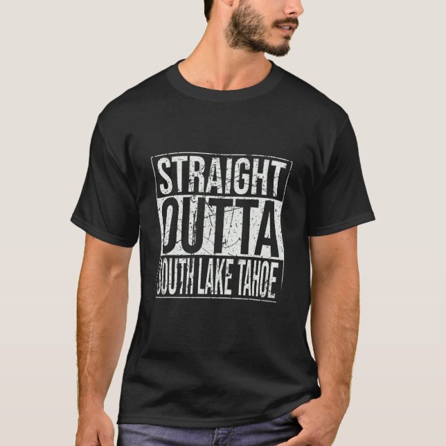 Raka Outta South Sjö Tahoe-Vintagen T Shirt (Framsida)