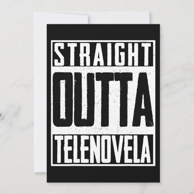 Raka Outta Telenovela Soap Opera Latinamerika Inbjudningar (Framsida)
