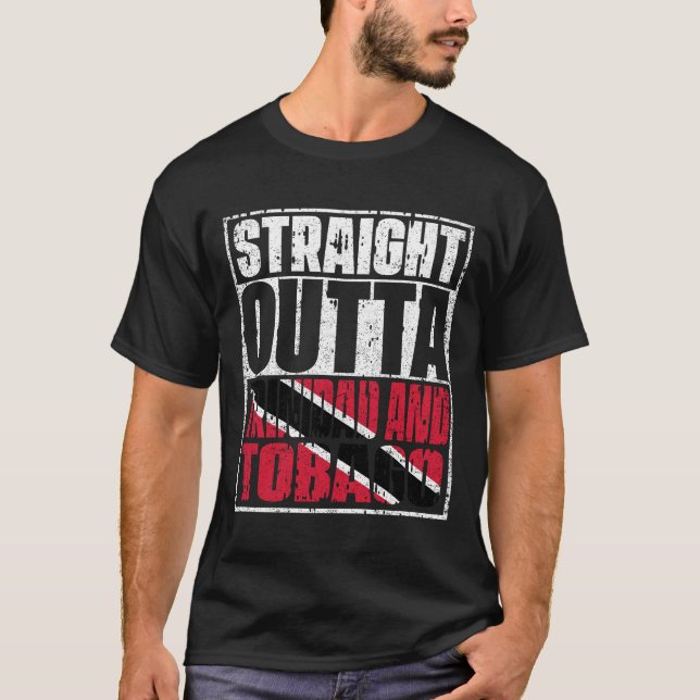 Raka Outta Trinidad och Tobago Flagga T Shirt (Framsida)
