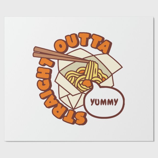 Raka Outta Yummy Ramen Noodles Presentpapper (Platt)