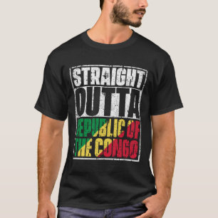 Raka republiken Kongo-Flagga T Shirt