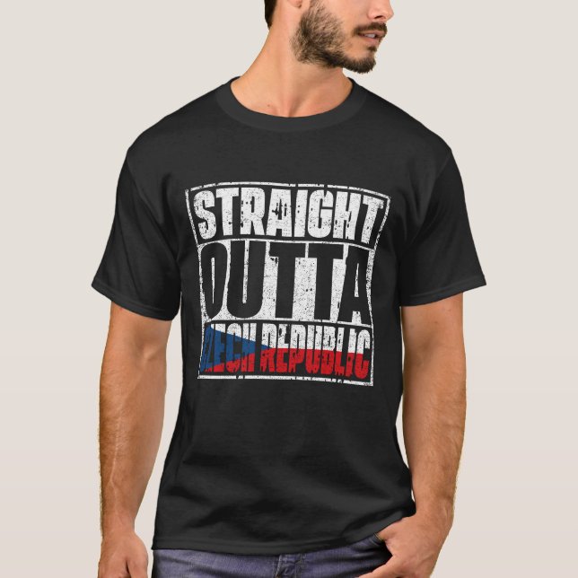 Raka republiken Tjeckien Flagga T Shirt (Framsida)