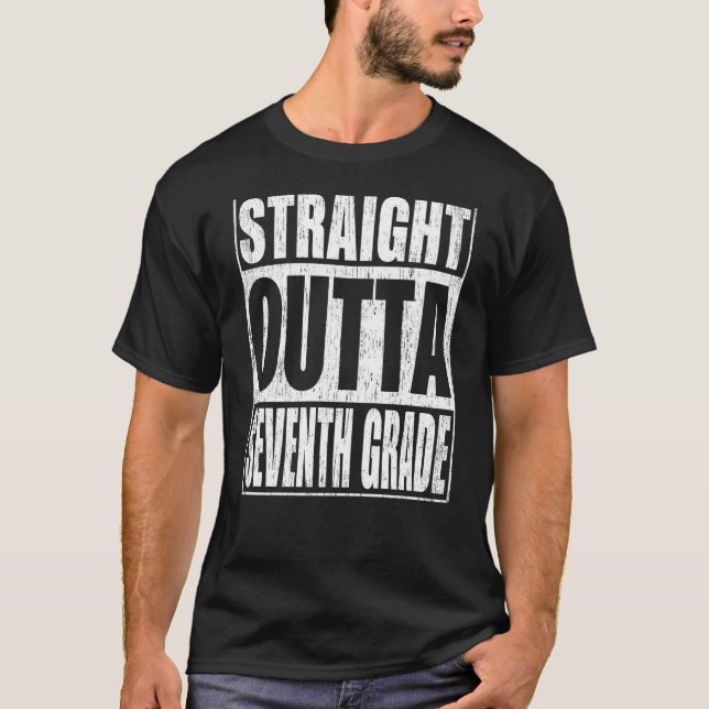 Raka skolGrad i sjunde Klass vid 7:e Klass T Shirt (Framsida)