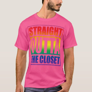 Raka stöd för closet lgbt t shirt