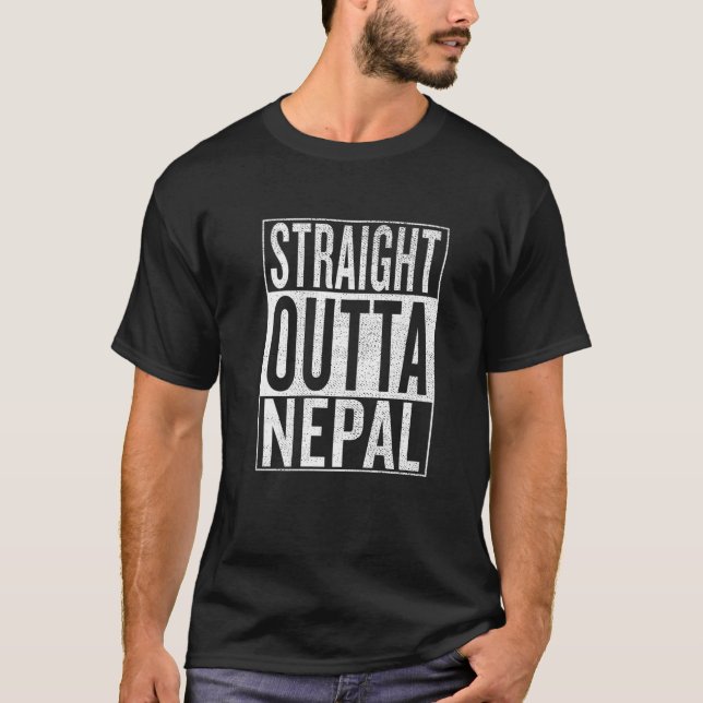 Raka Underbara reseutrustning i Nepal T Shirt (Framsida)