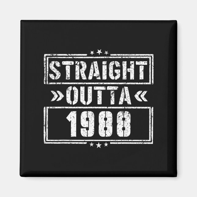 Raka ur 1988 Födelsedag född 1988 Magnet (Framsidan)