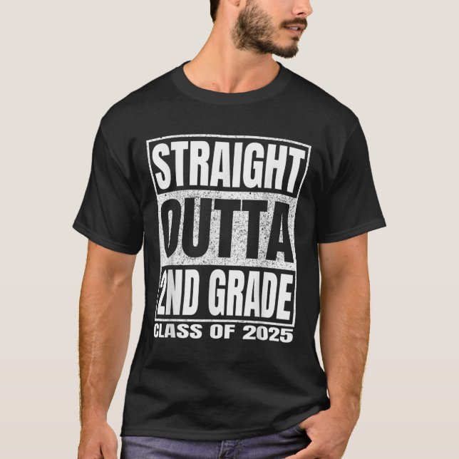 Raka ur 2:a klass Cl 2025 Utbildning andra klass T Shirt (Framsida)