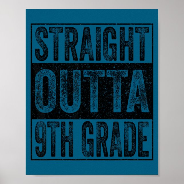 Raka ur 9:an klass 2026 examen nionde klass poster (Framsidan)