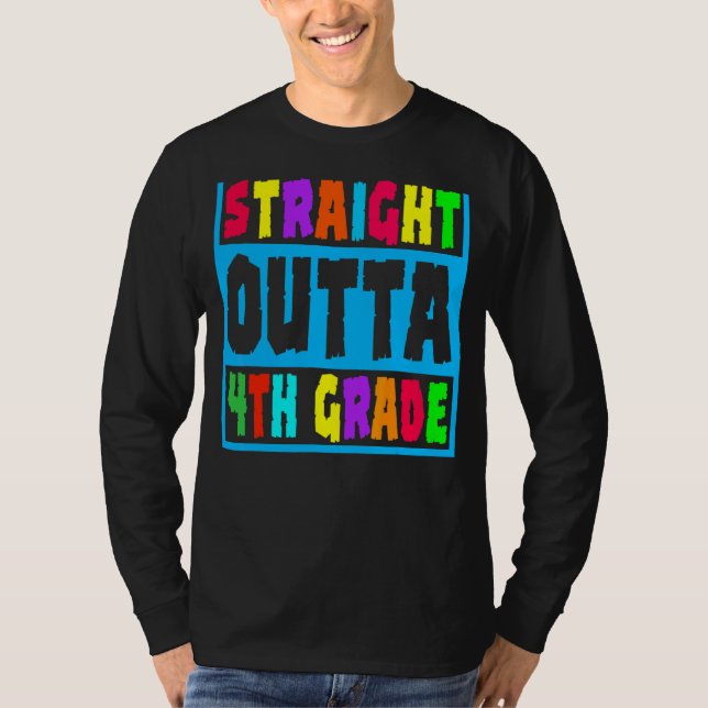 Raka utlandet 4:e Klass fjärde Klass Studenten T Shirt (Framsida)