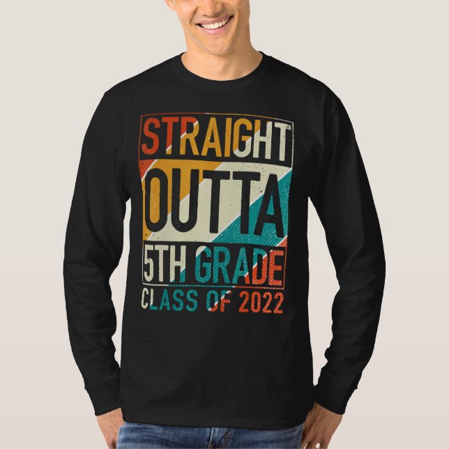 Raka utlandet 5:e Klass Underbara Studenten T Shirt (Framsida)