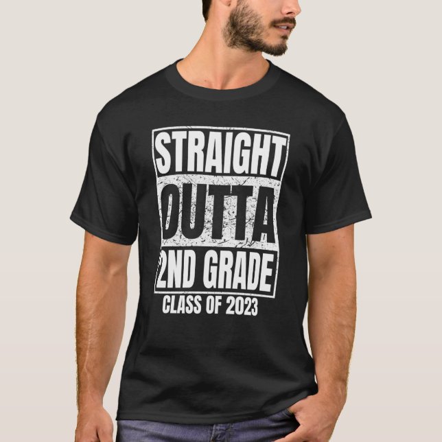Raka utlandet, andra Klass, Studenten 2023, underg T Shirt (Framsida)