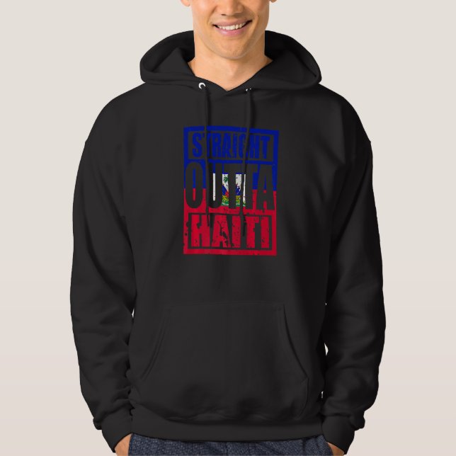 Raka utlandet Haiti Retro Haiti Hoodie (Framsida)