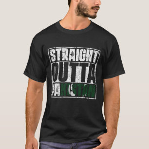 Raka utlandet Pakistan Flagga T Shirt