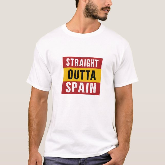 Raka utlandet Spanien T Shirt (Framsida)