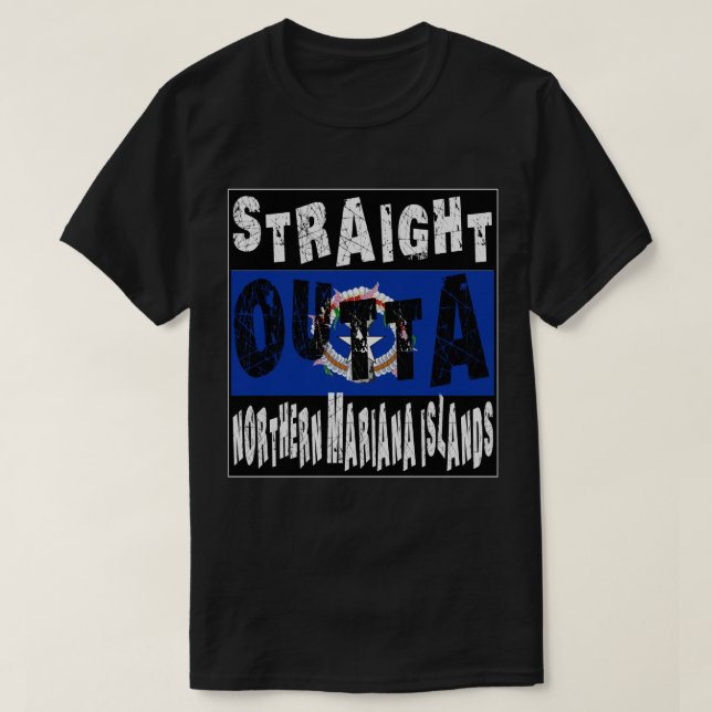 Raka utomeuropeiska öar i Nordmarianerna T Shirt (Design framsida)