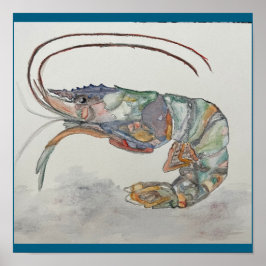 Räka utskrivet av C. JONES Poster