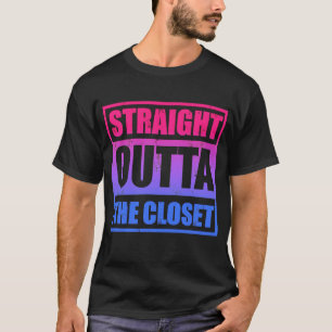Raka utställningen i Gay pride (Closet Bisexual LG T Shirt