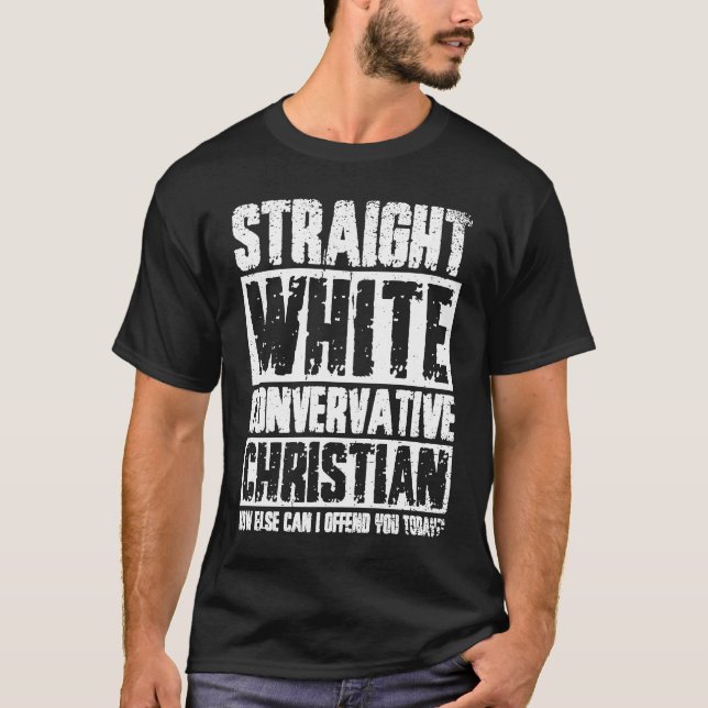 Raka Vita Konservativet Christian T Shirt (Framsida)