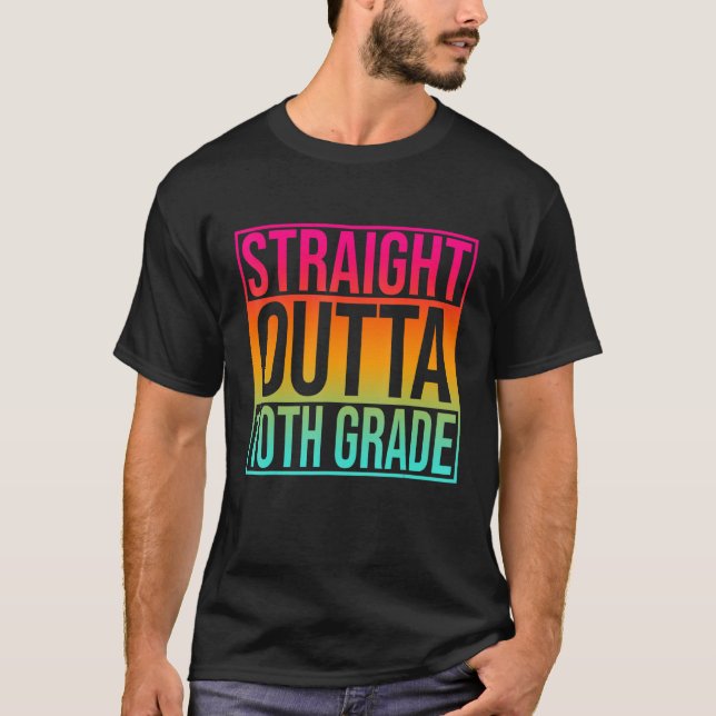 Raka yttre gränsen tionde Klass 10 Klass tillbaka  T Shirt (Framsida)