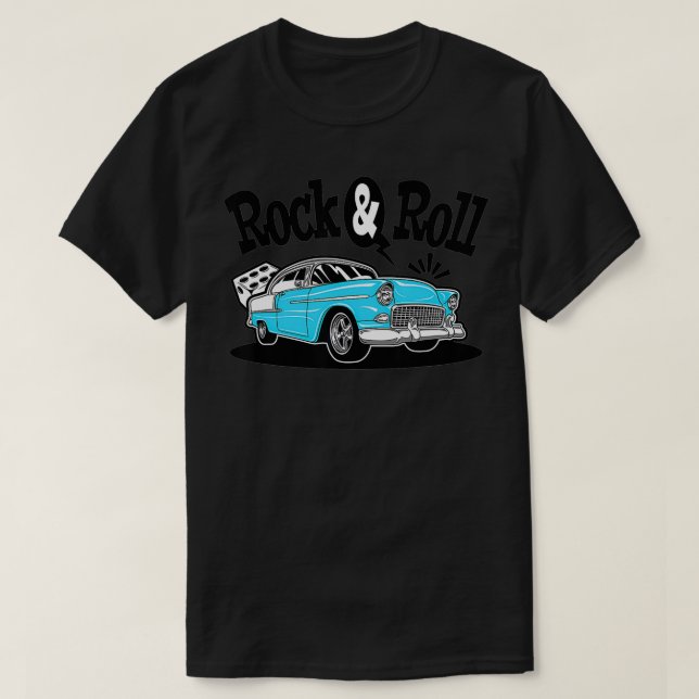 Rakabilly Sock Skutt Party Greaser Rock N Roll T Shirt (Design framsida)