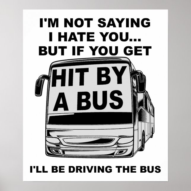 Rakad av buss Rolig affisch (Framsidan)