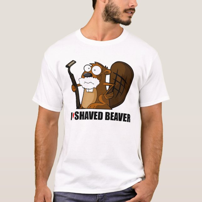Rakad bäver t-shirt (Framsida)