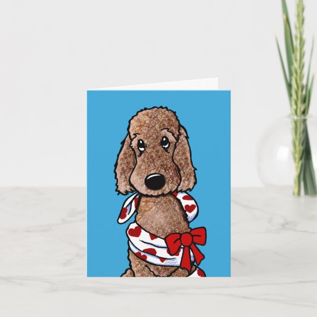 Rakad Choklad Doodle Alla Hjärtans Dag Helgkort (Framsida)