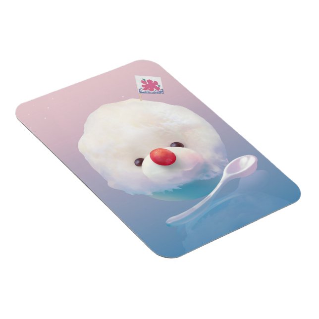 Rakad Isvalp: Leende Bichon Sommar efterrätt Magnet (Högersidan)