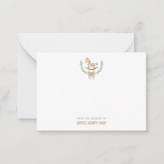 Rakande häst från det platta anteckningskortet Nur Anteckningskort (Framsida)