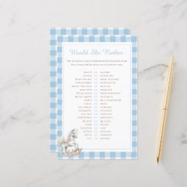 Rakande häst, skulle hon hellre se babyskammor?