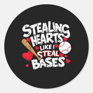 Rakande hjärtan som jag Steal Bases, Softball Base Runt Klistermärke