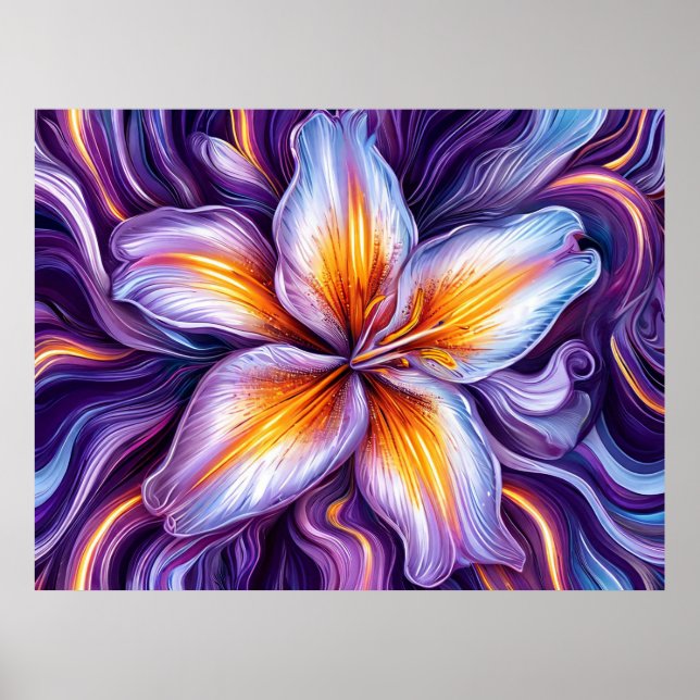 Rakande närhet till en ljusblomma poster (Framsidan)