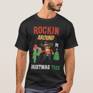 Rakar runt julen i Julgran Cowboyen T Shirt