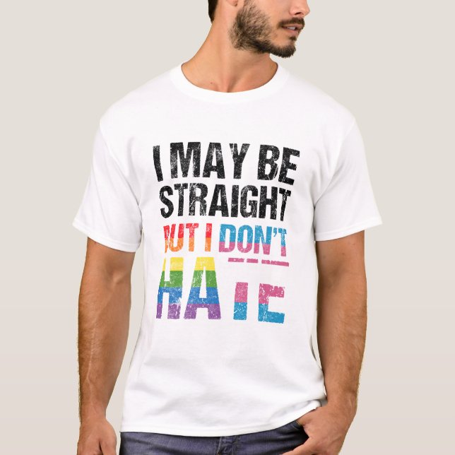 Rakare Ally-Pridet i månaden ger Flagga Rainbow Tr T Shirt (Framsida)