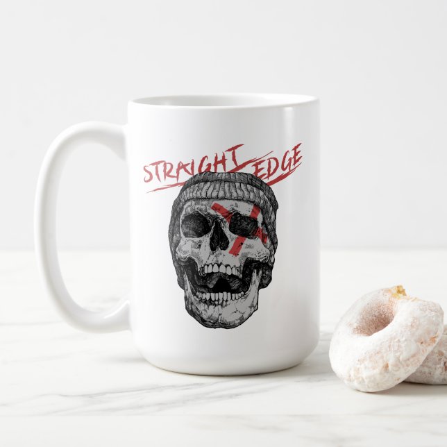 Rakare Kant Skull Kaffemugg (Med munk)