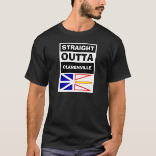 Rakare Outta NL Town Namn Newfoundland Flagga T Shirt