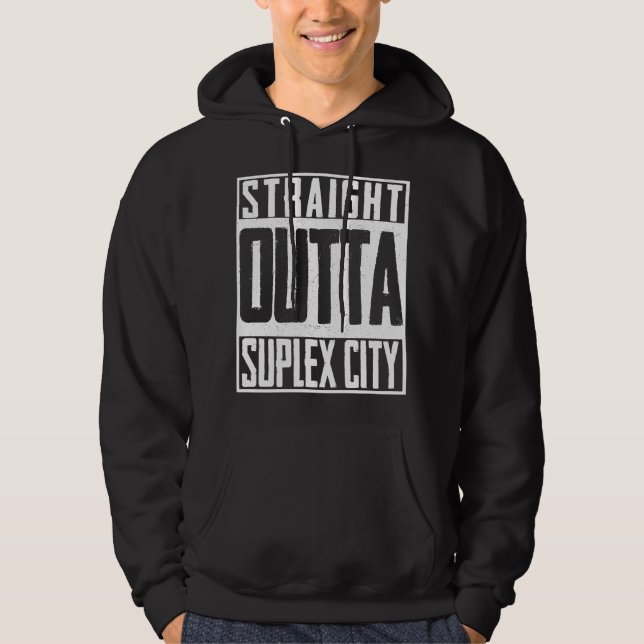 Rakare Outta Suplex City Brock Lesnar Hoodie (Framsida)